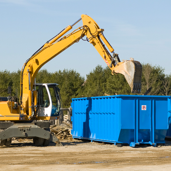 what size residential dumpster rentals are available in Blue River Kentucky